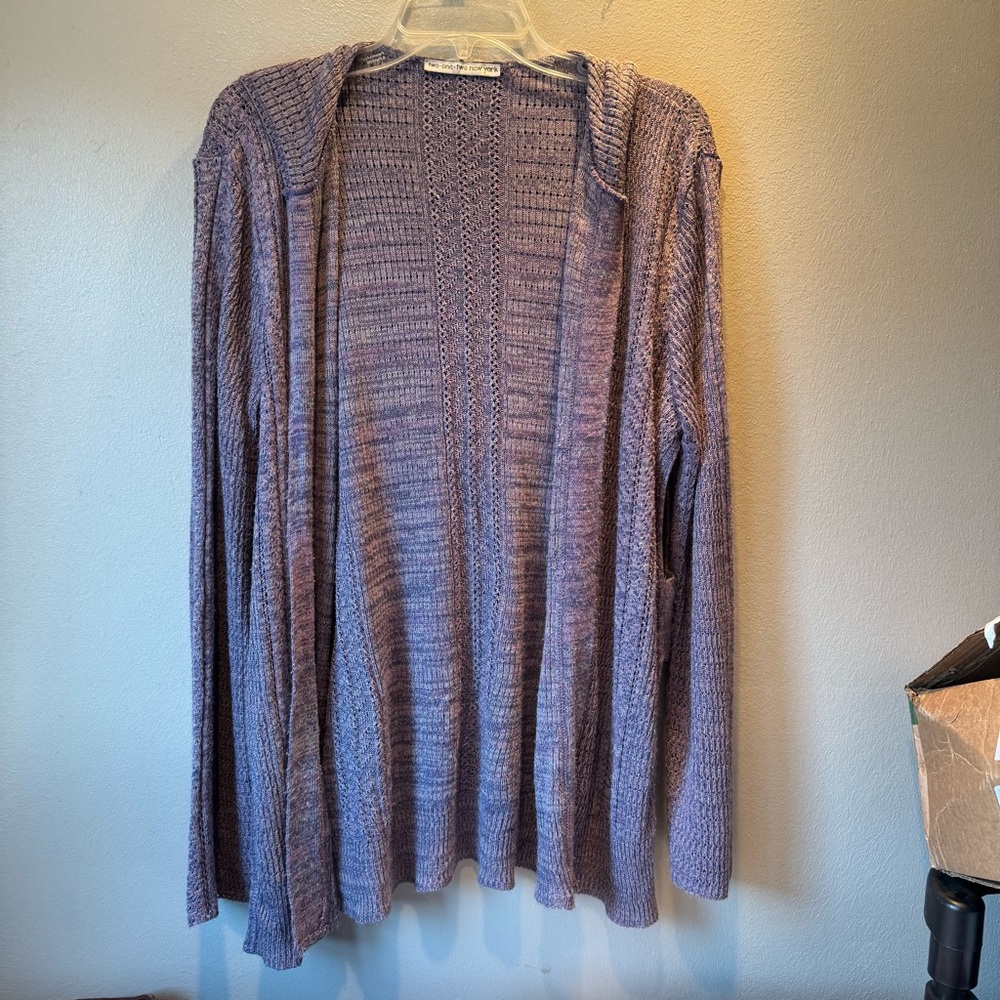 women's hooded cardigan sweater Two-One-Two New York size L-XL